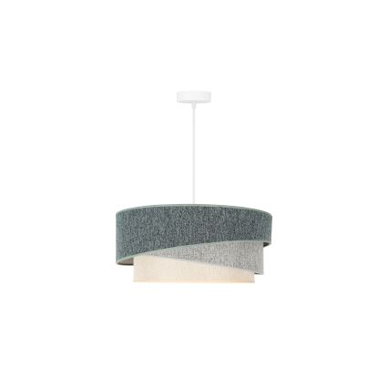 Duolla - Luster na sajli KOBO ECO RECYCLING 1xE27/15W/230V pr. 45 cm zelena/sivo/kremasta