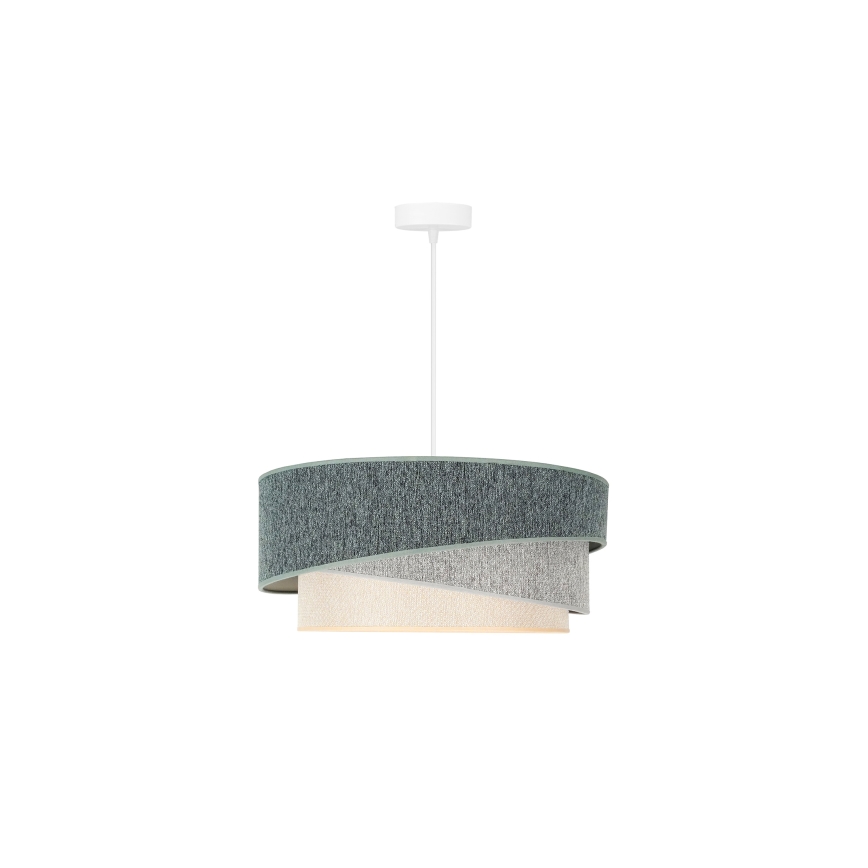 Duolla - Luster na sajli KOBO ECO RECYCLING 1xE27/15W/230V pr. 45 cm zelena/sivo/kremasta