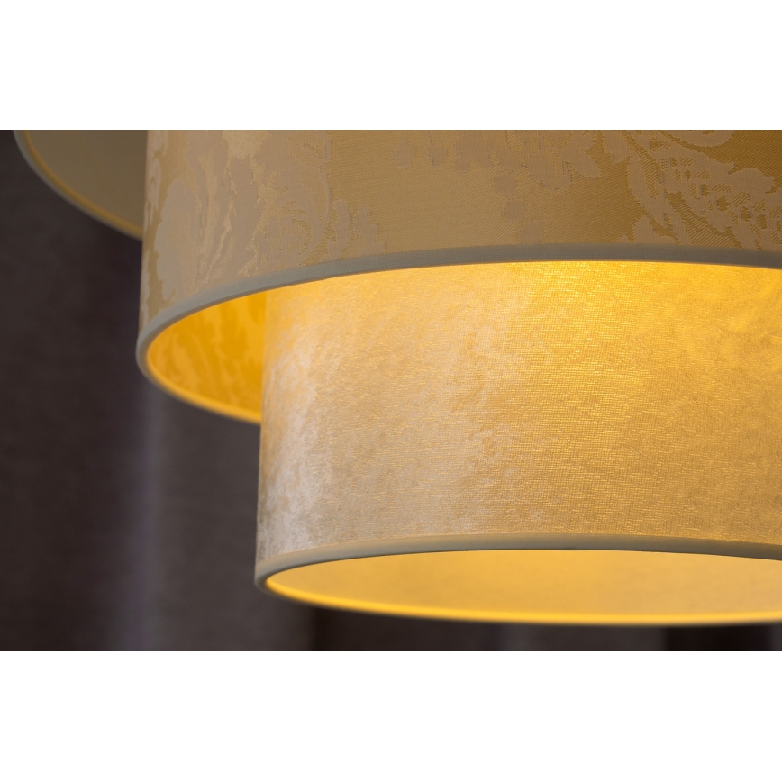 Duolla - Luster na sajli LUNETA 1xE27/40W/230V pr. 45 cm kremasta