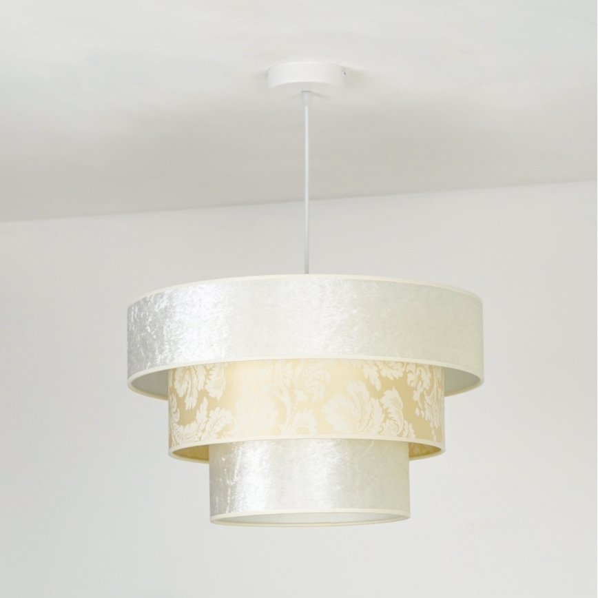 Duolla - Luster na sajli LUNETA 1xE27/40W/230V pr. 45 cm kremasta