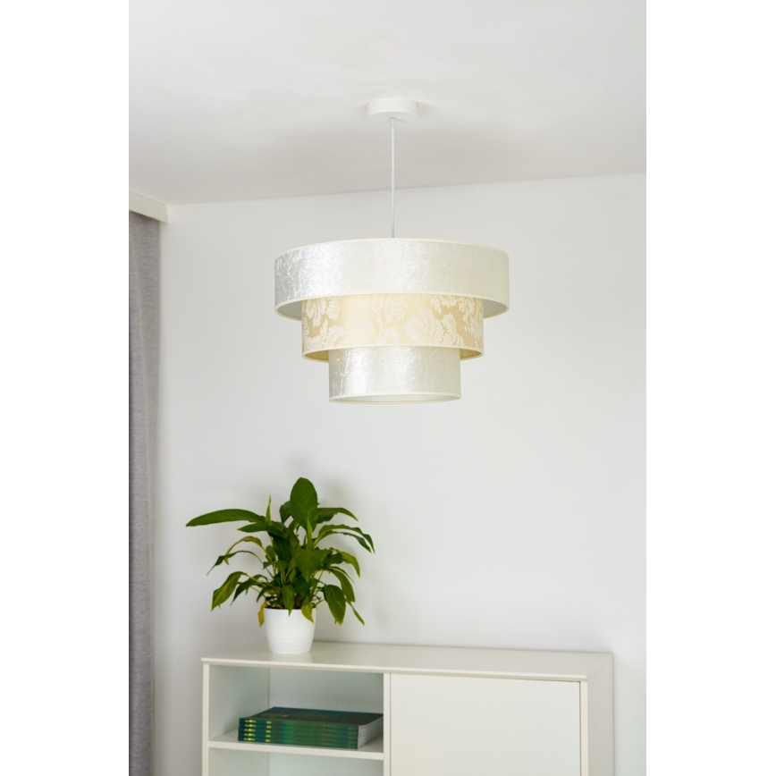 Duolla - Luster na sajli LUNETA 1xE27/40W/230V pr. 45 cm kremasta