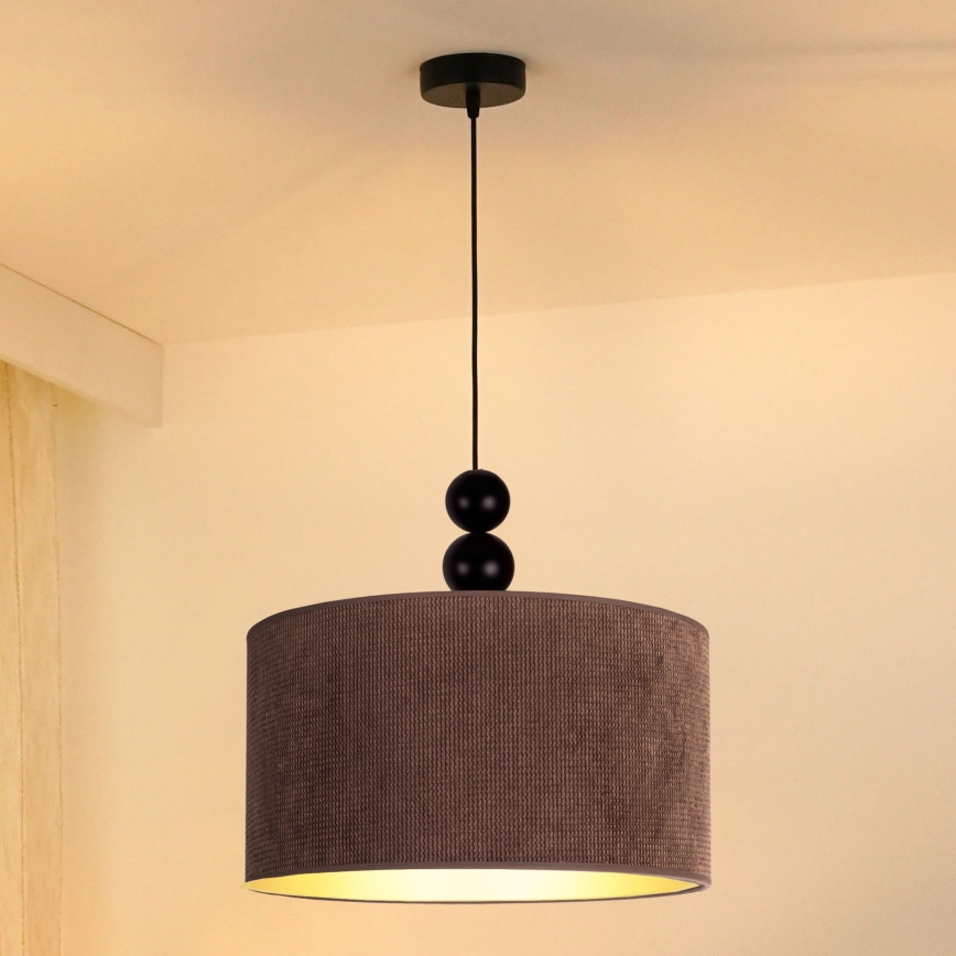 Duolla - Luster na sajli LYON 1xE27/15W/230V pr. 40 cm braon
