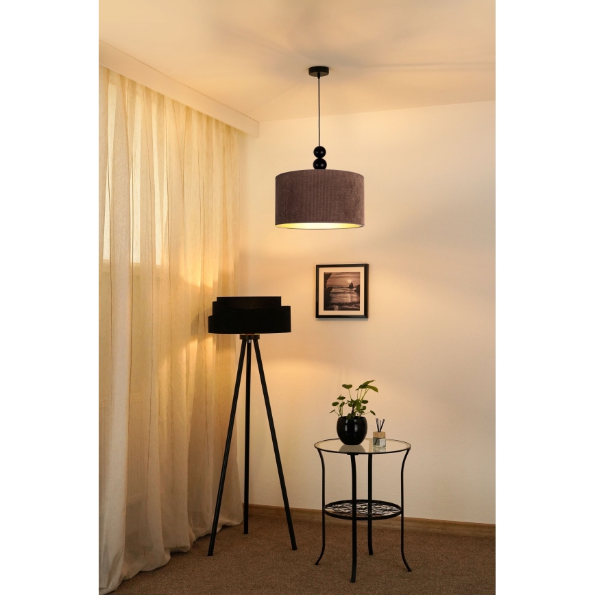Duolla - Luster na sajli LYON 1xE27/15W/230V pr. 40 cm braon