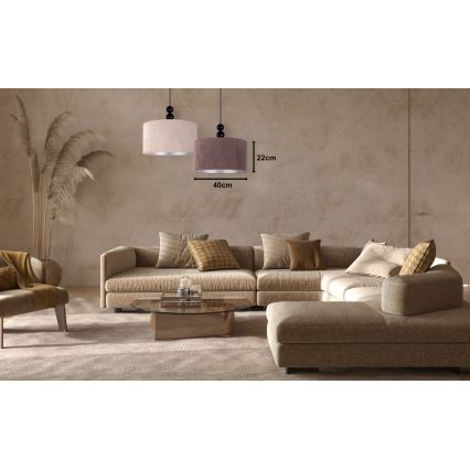 Duolla - Luster na sajli LYON 1xE27/15W/230V pr. 40 cm braon
