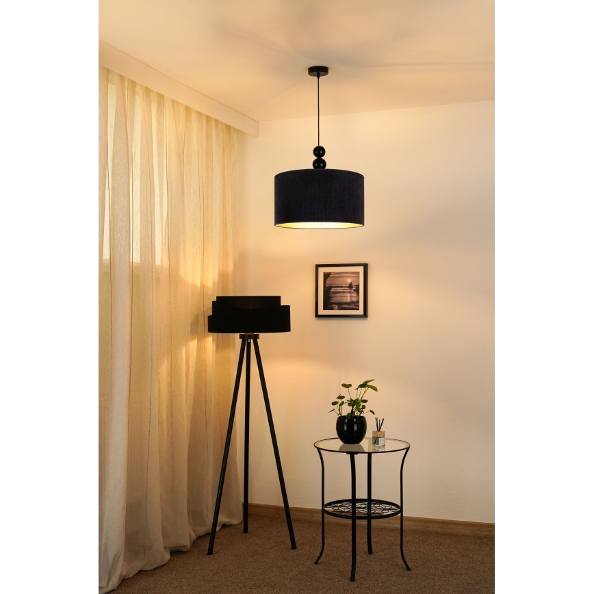 Duolla - Luster na sajli LYON 1xE27/15W/230V pr. 40 cm crno