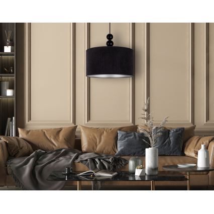 Duolla - Luster na sajli LYON 1xE27/15W/230V pr. 40 cm crno