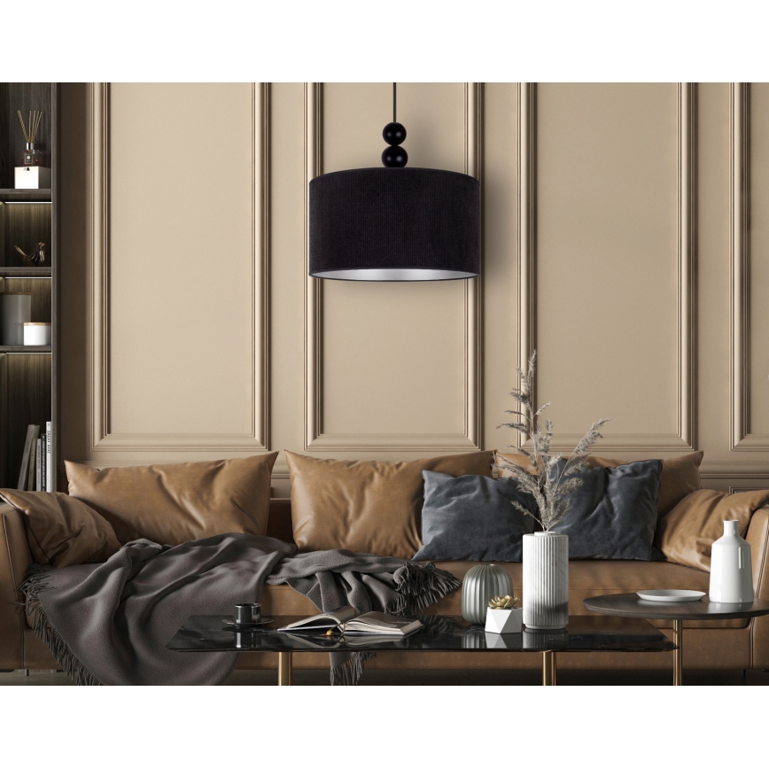 Duolla - Luster na sajli LYON 1xE27/15W/230V pr. 40 cm crno