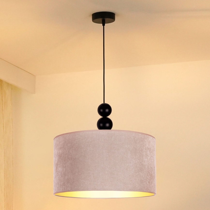 Duolla - Luster na sajli LYON 1xE27/15W/230V Ø 40 cm bež