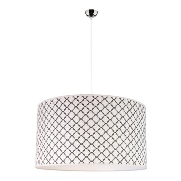 Duolla - Luster na sajli MAROKO 1xE27/40W/230V pr. 45 cm bela/crno