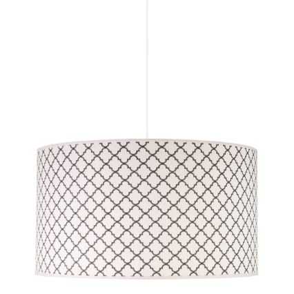 Duolla - Luster na sajli MAROKO 1xE27/40W/230V pr. 45 cm bela/crno