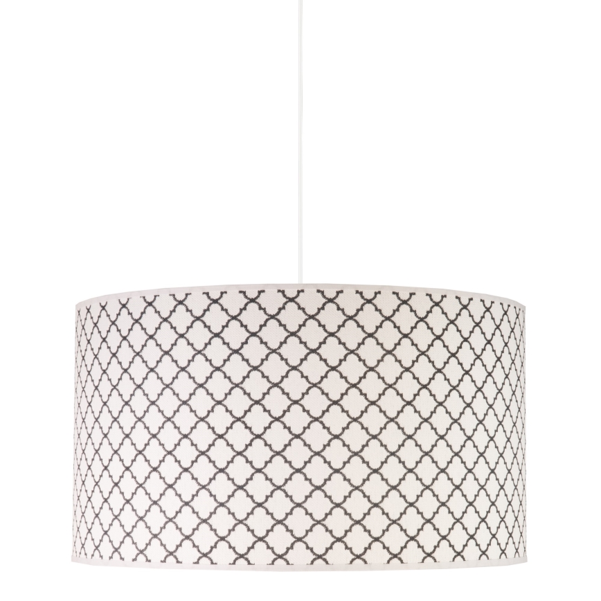 Duolla - Luster na sajli MAROKO 1xE27/40W/230V pr. 45 cm bela/crno