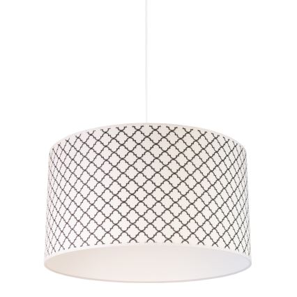 Duolla - Luster na sajli MAROKO 1xE27/40W/230V pr. 45 cm bela/crno
