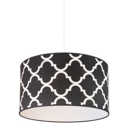 Duolla - Luster na sajli MAROKO 1xE27/40W/230V pr. 45 cm crno/bela
