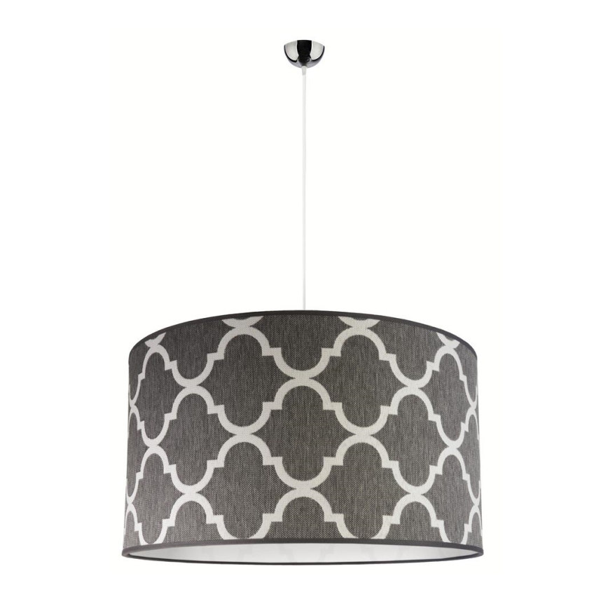 Duolla - Luster na sajli MAROKO 1xE27/40W/230V pr. 45 cm sivo/bela