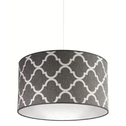 Duolla - Luster na sajli MAROKO 1xE27/40W/230V pr. 45 cm sivo/bela