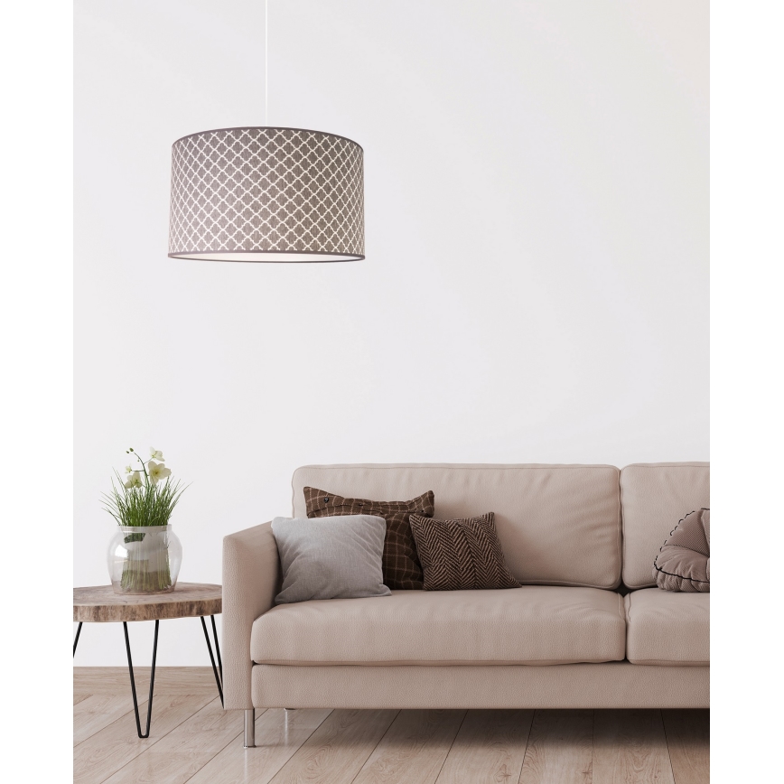 Duolla - Luster na sajli MAROKO 1xE27/40W/230V pr. 45 cm sivo