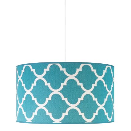 Duolla - Luster na sajli MAROKO 1xE27/40W/230V pr. 45 cm tirkizna/bela