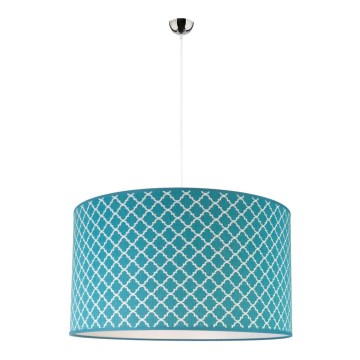 Duolla - Luster na sajli MAROKO 1xE27/40W/230V pr. 45 cm tirkizna/bela
