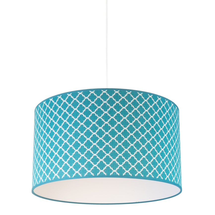 Duolla - Luster na sajli MAROKO 1xE27/40W/230V pr. 45 cm tirkizna/bela