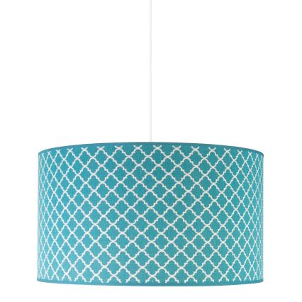Duolla - Luster na sajli MAROKO 1xE27/40W/230V pr. 45 cm tirkizna/bela
