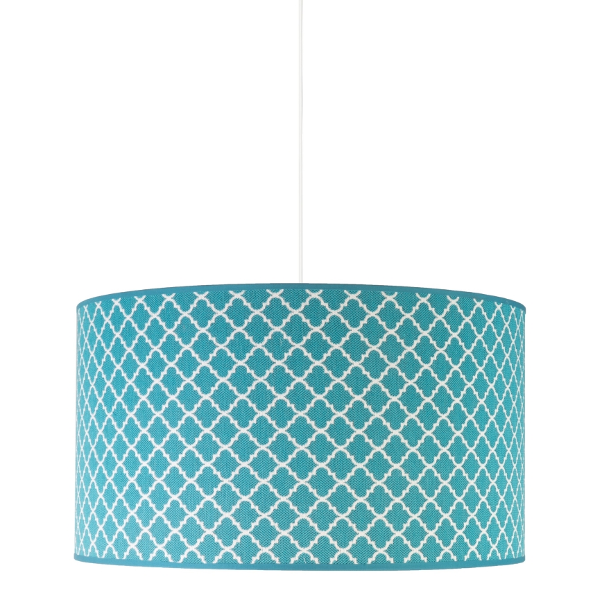 Duolla - Luster na sajli MAROKO 1xE27/40W/230V pr. 45 cm tirkizna/bela