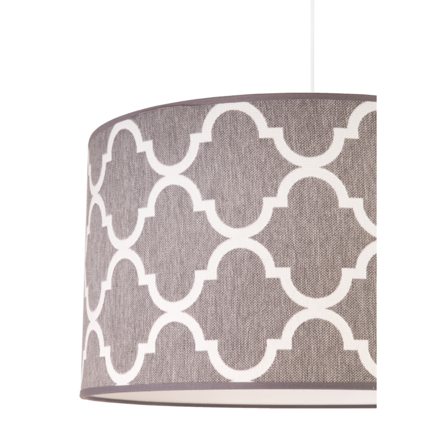 Duolla - Luster na sajli MAROKO 1xE27/40W/230V prečnik 45 cm siva/bela