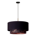 Duolla - Luster na sajli NANTES 1xE27/15W/230V pr. 45 cm crno/bakrena