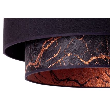 Duolla - Luster na sajli NANTES 1xE27/15W/230V pr. 45 cm crno/bakrena