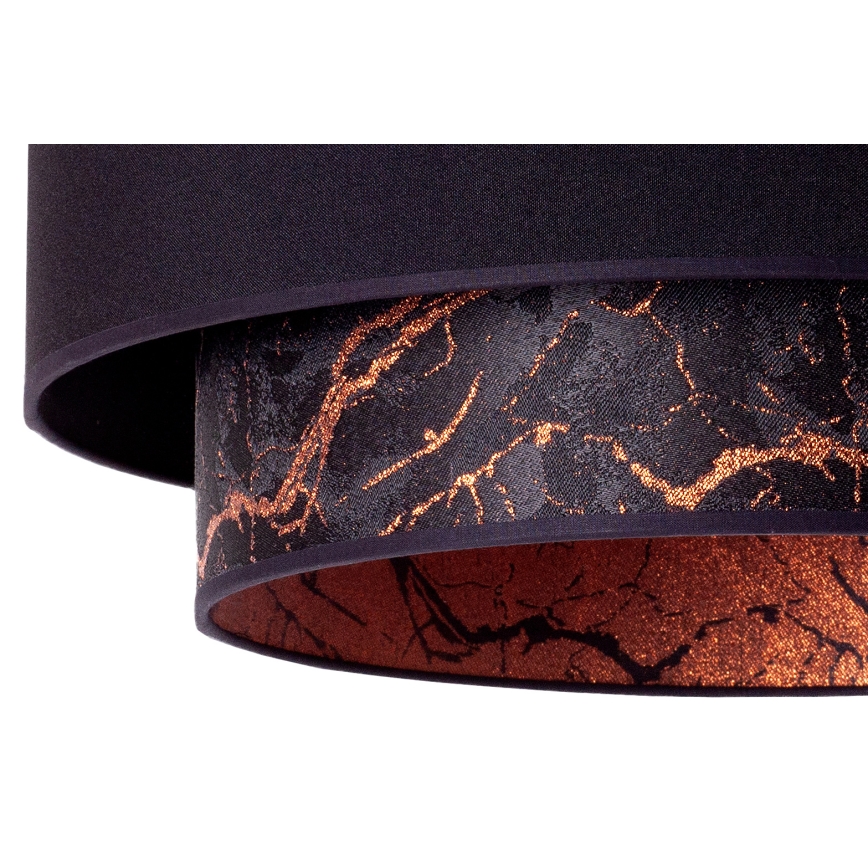 Duolla - Luster na sajli NANTES 1xE27/15W/230V pr. 45 cm crno/bakrena