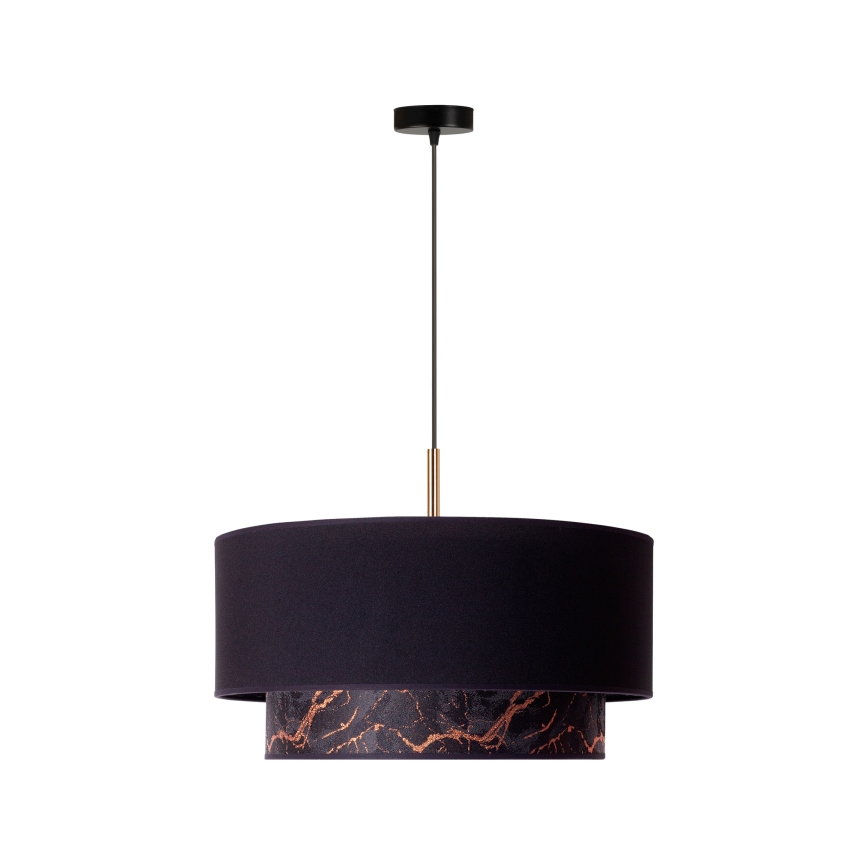 Duolla - Luster na sajli NANTES 1xE27/15W/230V pr. 45 cm crno/bakrena