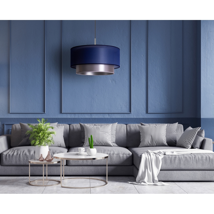 Duolla - Luster na sajli NANTES 1xE27/15W/230V pr. 45 cm plava/srebrno