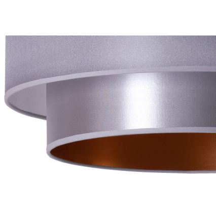 Duolla - Luster na sajli NANTES 1xE27/15W/230V pr. 45 cm srebrno/bakrena