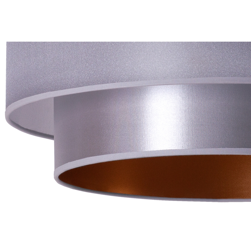 Duolla - Luster na sajli NANTES 1xE27/15W/230V pr. 45 cm srebrno/bakrena