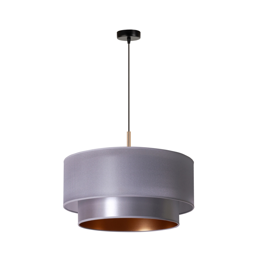 Duolla - Luster na sajli NANTES 1xE27/15W/230V pr. 45 cm srebrno/bakrena
