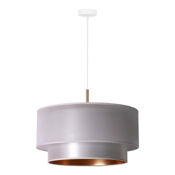 Duolla - Luster na sajli NANTES 1xE27/15W/230V pr. 45 cm srebrno/bakrena