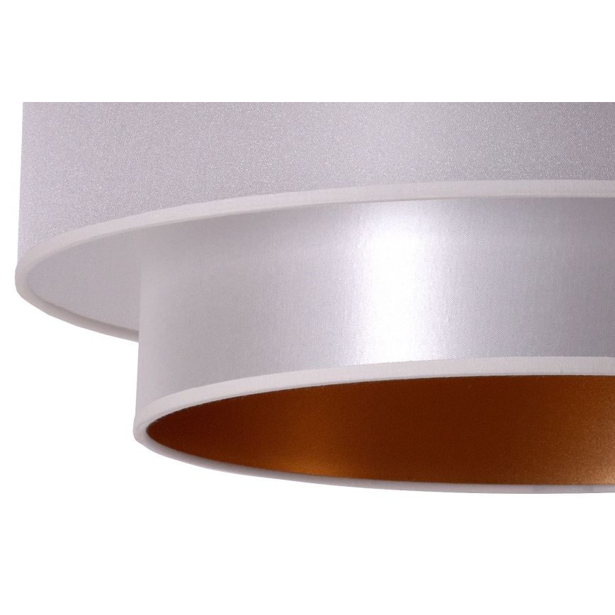 Duolla - Luster na sajli NANTES 1xE27/15W/230V pr. 45 cm srebrno/bakrena