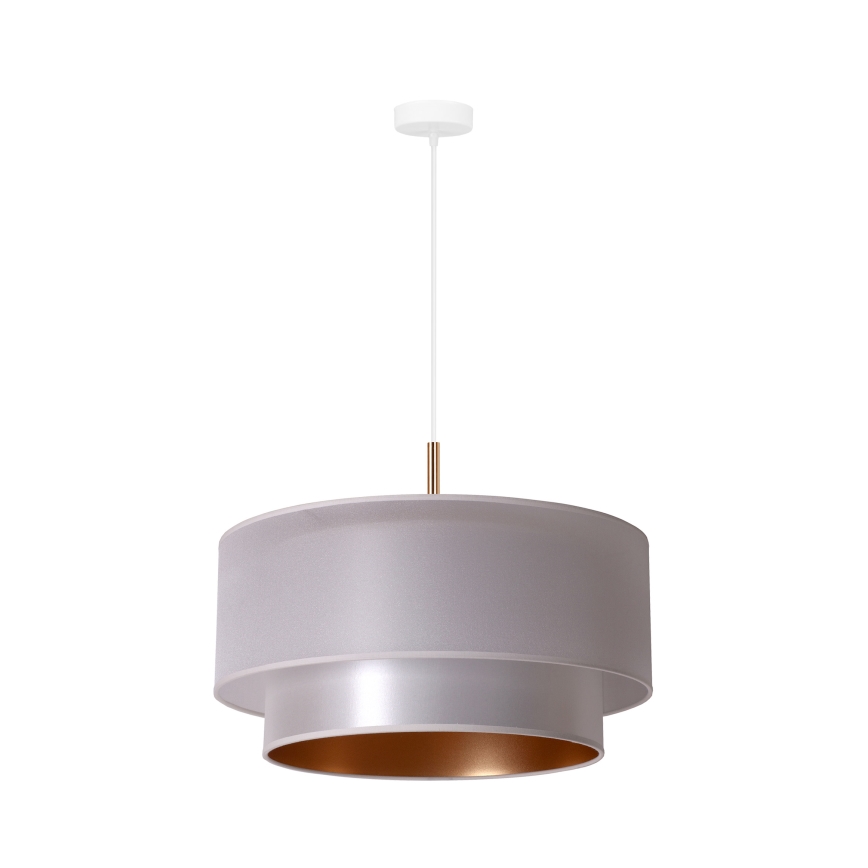 Duolla - Luster na sajli NANTES 1xE27/15W/230V pr. 45 cm srebrno/bakrena