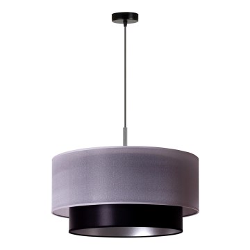 Duolla - Luster na sajli NANTES 1xE27/15W/230V pr. 45 cm srebrno/crno