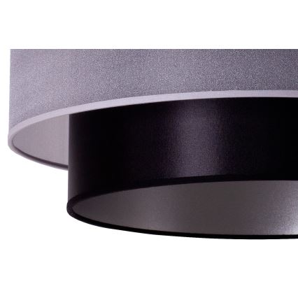 Duolla - Luster na sajli NANTES 1xE27/15W/230V pr. 45 cm srebrno/crno