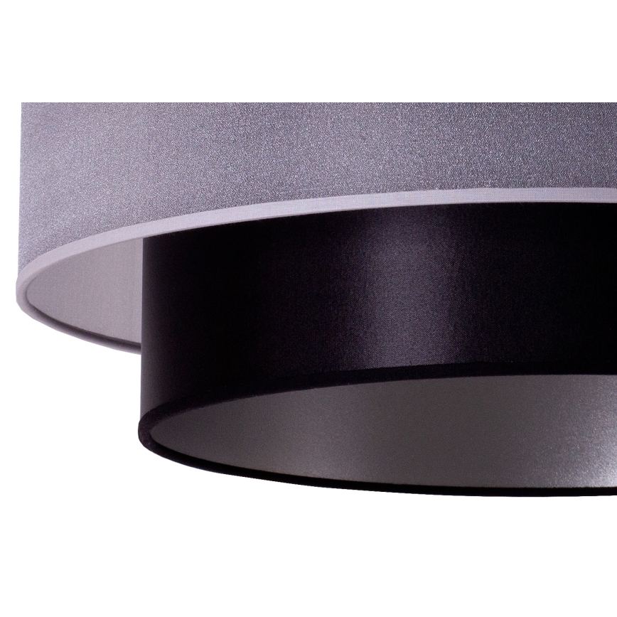 Duolla - Luster na sajli NANTES 1xE27/15W/230V pr. 45 cm srebrno/crno