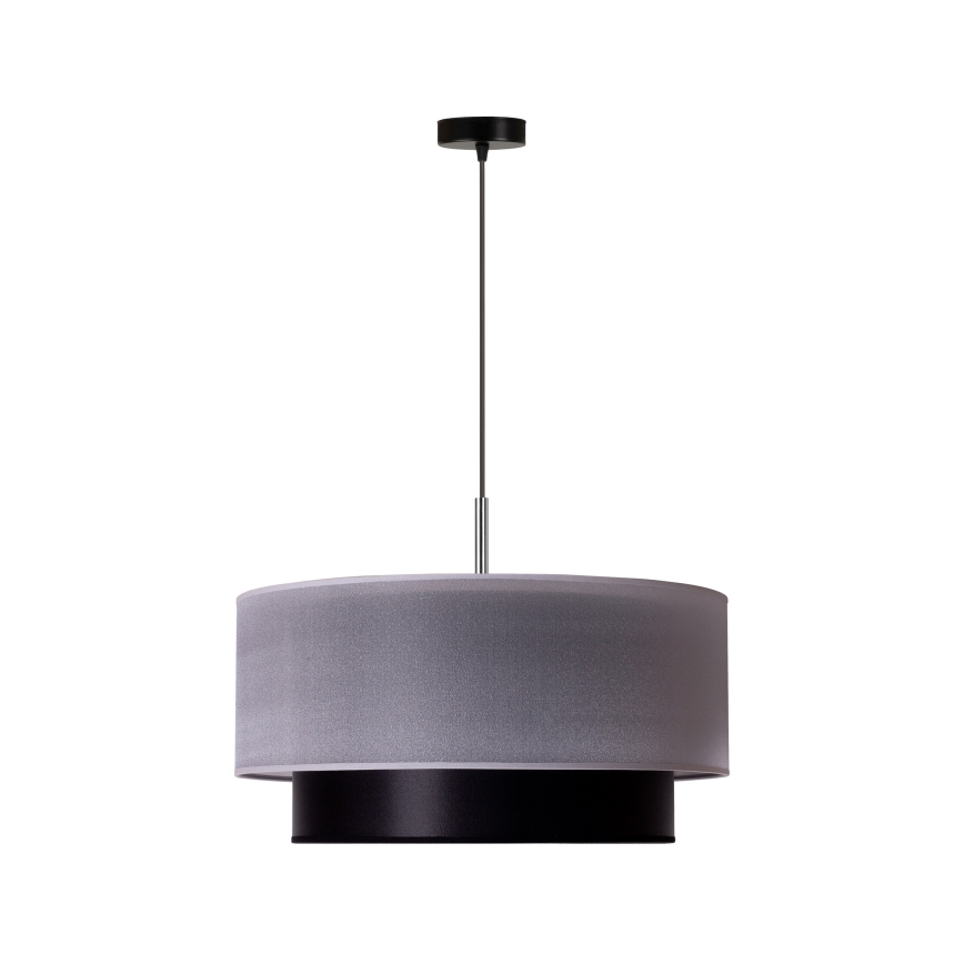Duolla - Luster na sajli NANTES 1xE27/15W/230V pr. 45 cm srebrno/crno