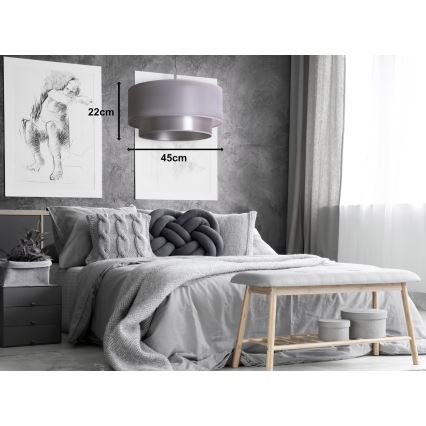 Duolla - Luster na sajli NANTES 1xE27/15W/230V pr. 45 cm srebrno
