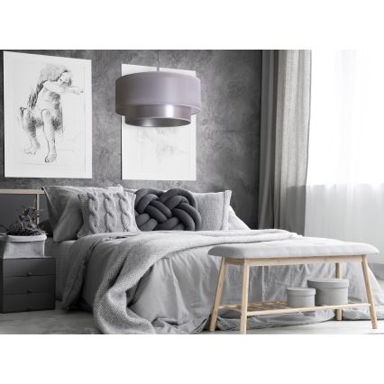 Duolla - Luster na sajli NANTES 1xE27/15W/230V prečnik 45 cm srebrna