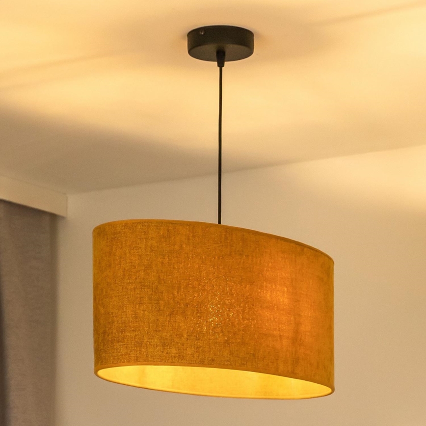 Duolla - Luster na sajli OVAL 1xE27/15W/230V braon