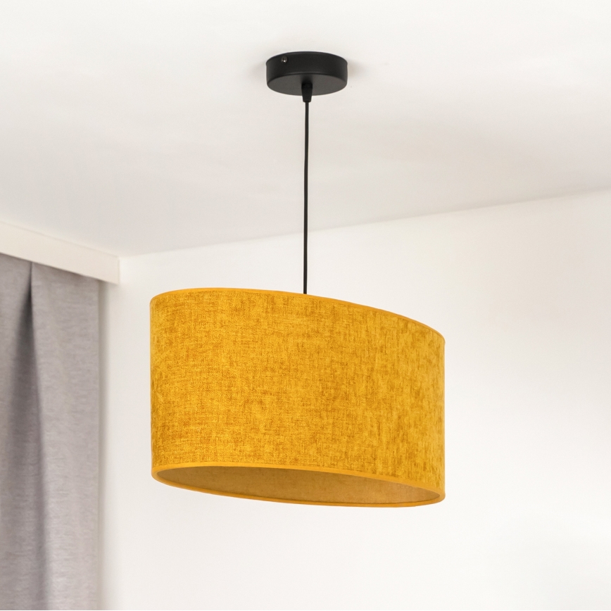 Duolla - Luster na sajli OVAL 1xE27/15W/230V braon