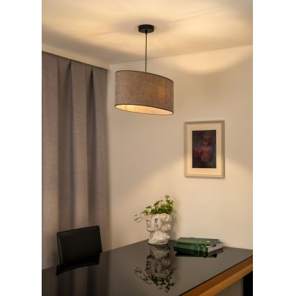 Duolla - Luster na sajli OVAL 1xE27/15W/230V braon