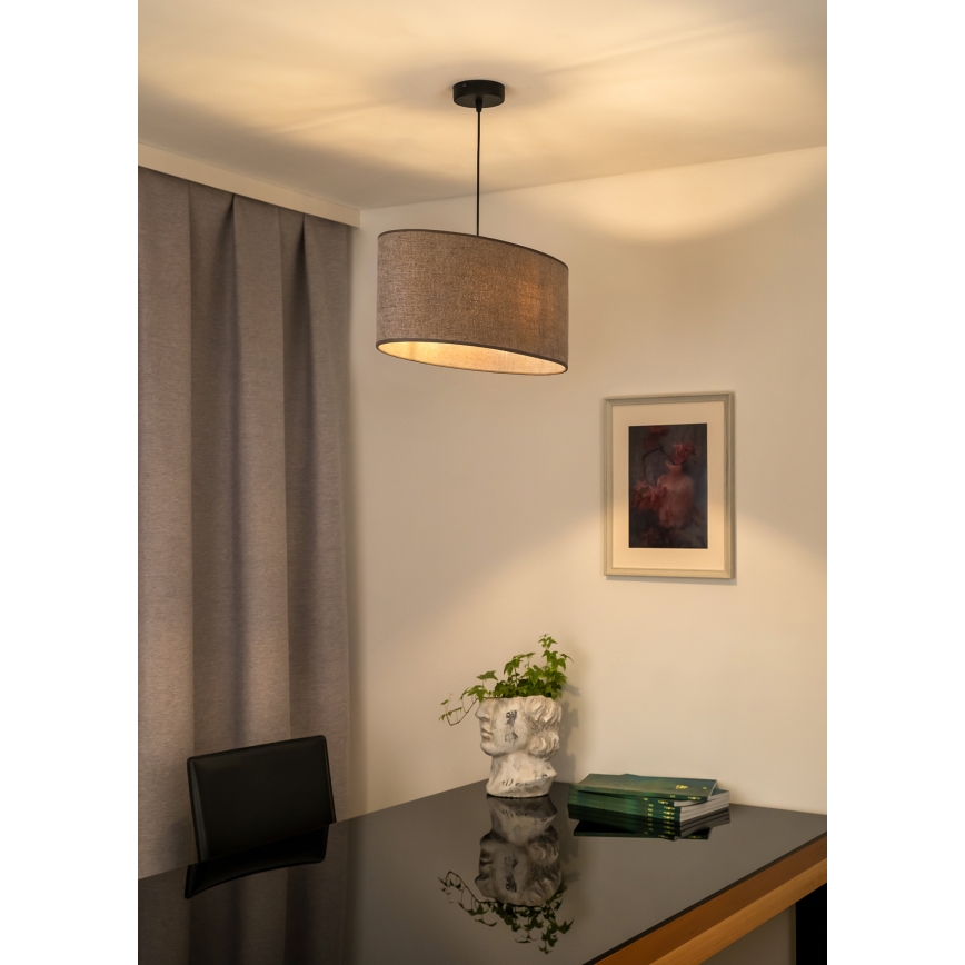 Duolla - Luster na sajli OVAL 1xE27/15W/230V braon
