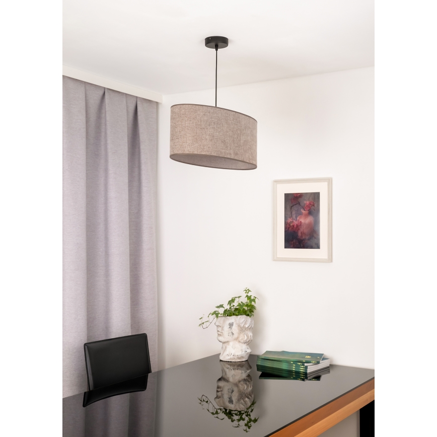 Duolla - Luster na sajli OVAL 1xE27/15W/230V braon