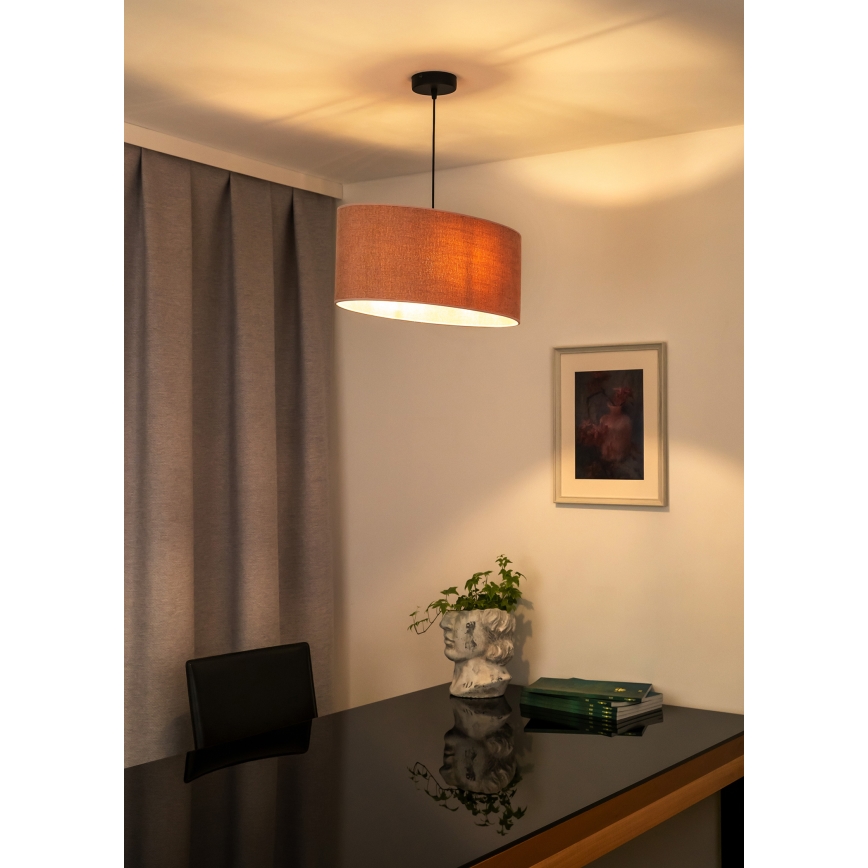 Duolla - Luster na sajli OVAL 1xE27/15W/230V roze