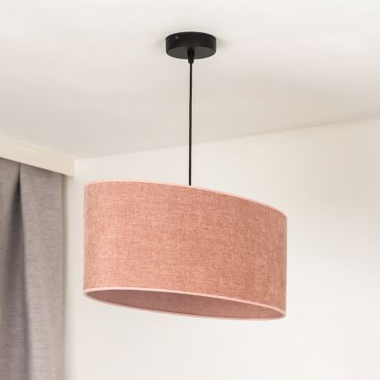 Duolla - Luster na sajli OVAL 1xE27/15W/230V roze